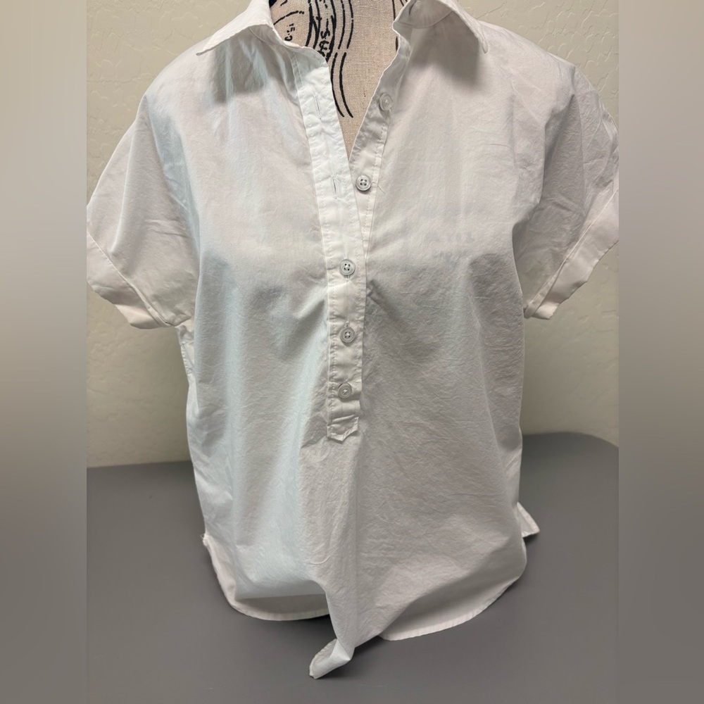 Talbots White Button-Down Women's Shirt